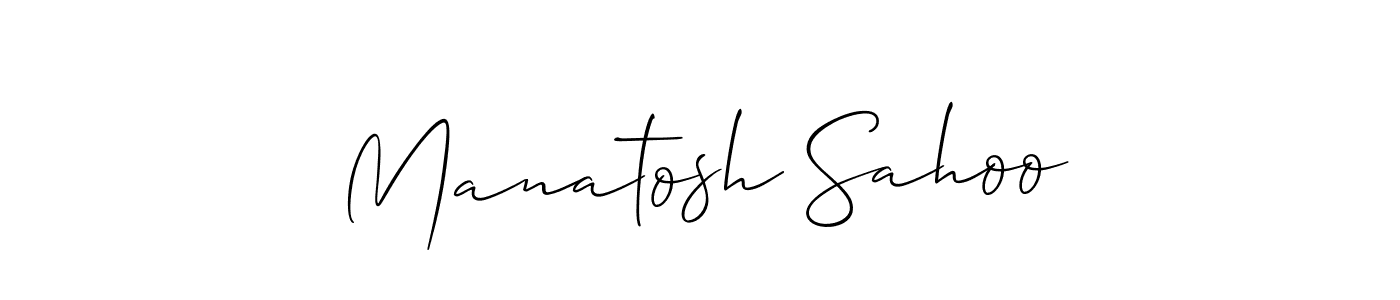 if you are searching for the best signature style for your name Manatosh Sahoo. so please give up your signature search. here we have designed multiple signature styles  using Allison_Script. Manatosh Sahoo signature style 2 images and pictures png