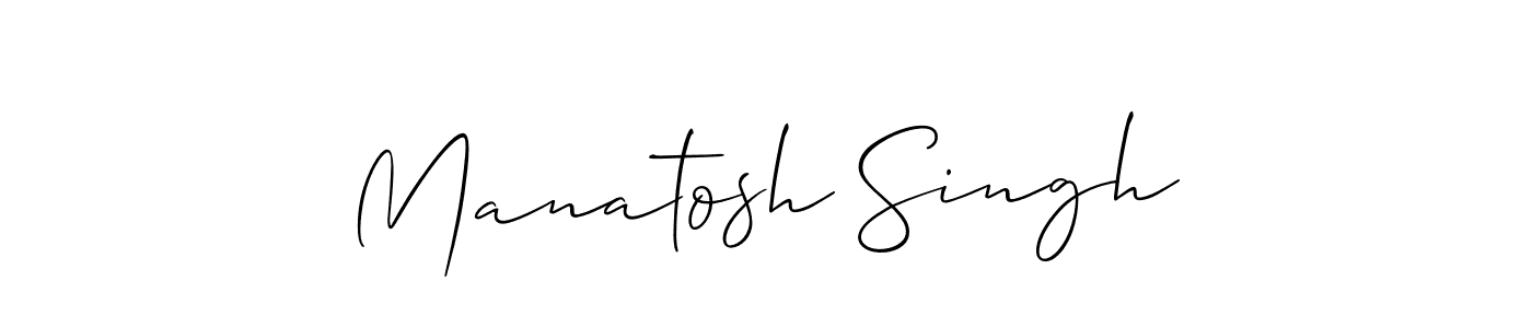 The best way (Allison_Script) to make a short signature is to pick only two or three words in your name. The name Manatosh Singh include a total of six letters. For converting this name. Manatosh Singh signature style 2 images and pictures png