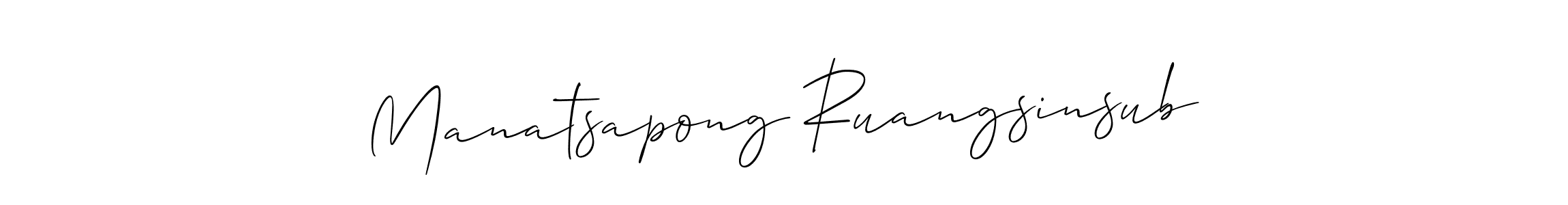 How to Draw Manatsapong Ruangsinsub signature style? Allison_Script is a latest design signature styles for name Manatsapong Ruangsinsub. Manatsapong Ruangsinsub signature style 2 images and pictures png