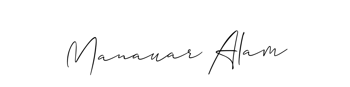Make a beautiful signature design for name Manauar Alam. With this signature (Allison_Script) style, you can create a handwritten signature for free. Manauar Alam signature style 2 images and pictures png