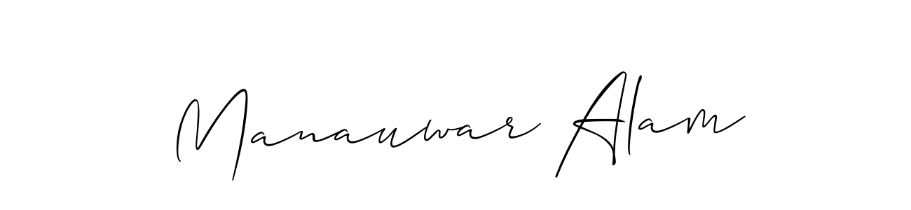 You should practise on your own different ways (Allison_Script) to write your name (Manauwar Alam) in signature. don't let someone else do it for you. Manauwar Alam signature style 2 images and pictures png