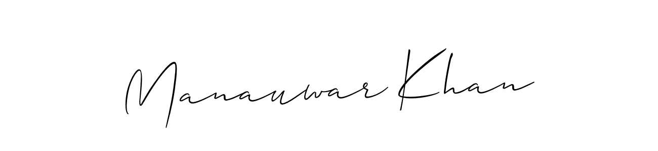 Make a short Manauwar Khan signature style. Manage your documents anywhere anytime using Allison_Script. Create and add eSignatures, submit forms, share and send files easily. Manauwar Khan signature style 2 images and pictures png