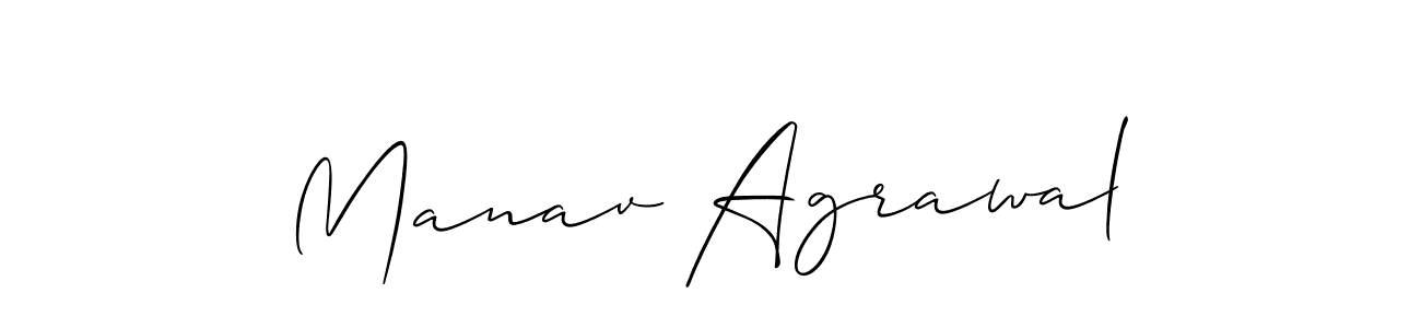 Design your own signature with our free online signature maker. With this signature software, you can create a handwritten (Allison_Script) signature for name Manav Agrawal. Manav Agrawal signature style 2 images and pictures png