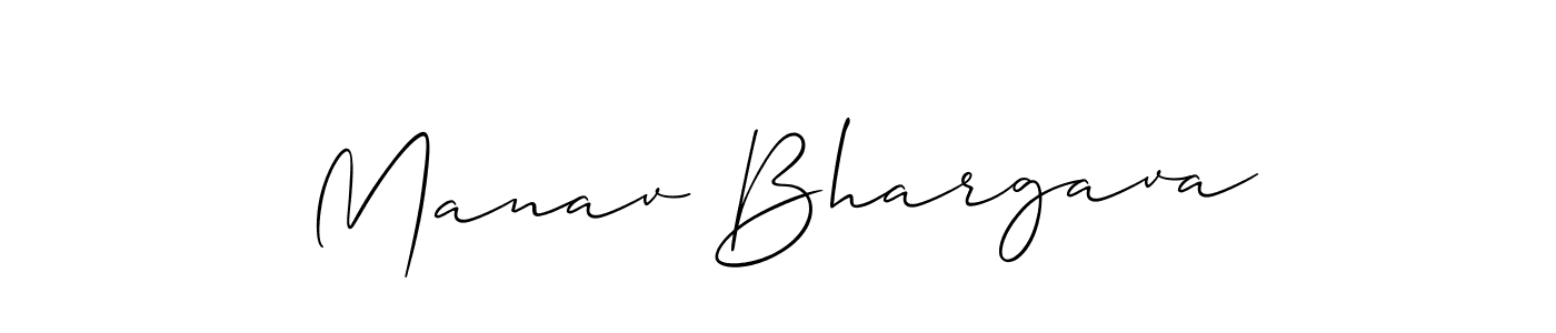 You should practise on your own different ways (Allison_Script) to write your name (Manav Bhargava) in signature. don't let someone else do it for you. Manav Bhargava signature style 2 images and pictures png