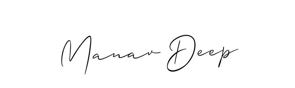 The best way (Allison_Script) to make a short signature is to pick only two or three words in your name. The name Manav Deep include a total of six letters. For converting this name. Manav Deep signature style 2 images and pictures png