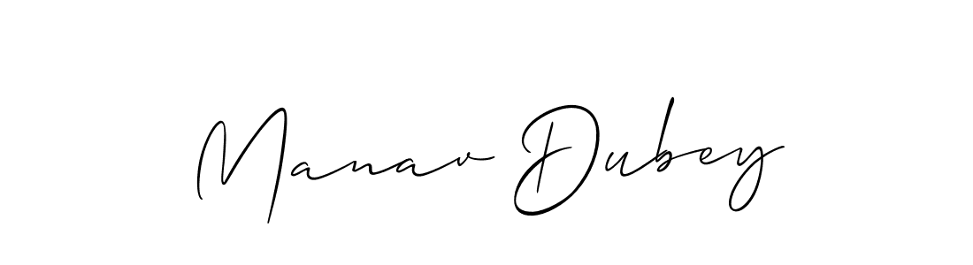How to make Manav Dubey signature? Allison_Script is a professional autograph style. Create handwritten signature for Manav Dubey name. Manav Dubey signature style 2 images and pictures png