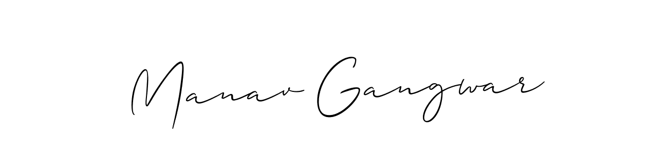 if you are searching for the best signature style for your name Manav Gangwar. so please give up your signature search. here we have designed multiple signature styles  using Allison_Script. Manav Gangwar signature style 2 images and pictures png