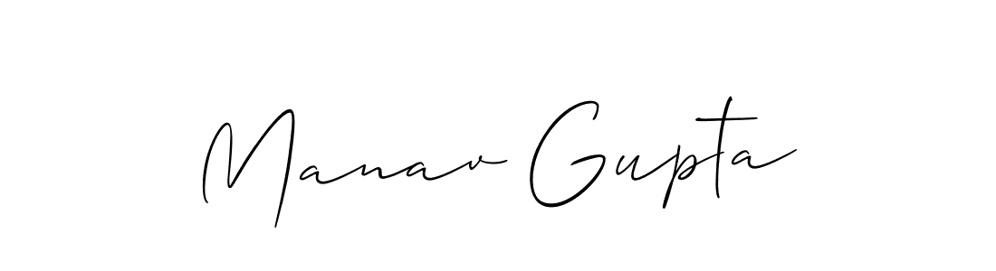 How to make Manav Gupta name signature. Use Allison_Script style for creating short signs online. This is the latest handwritten sign. Manav Gupta signature style 2 images and pictures png
