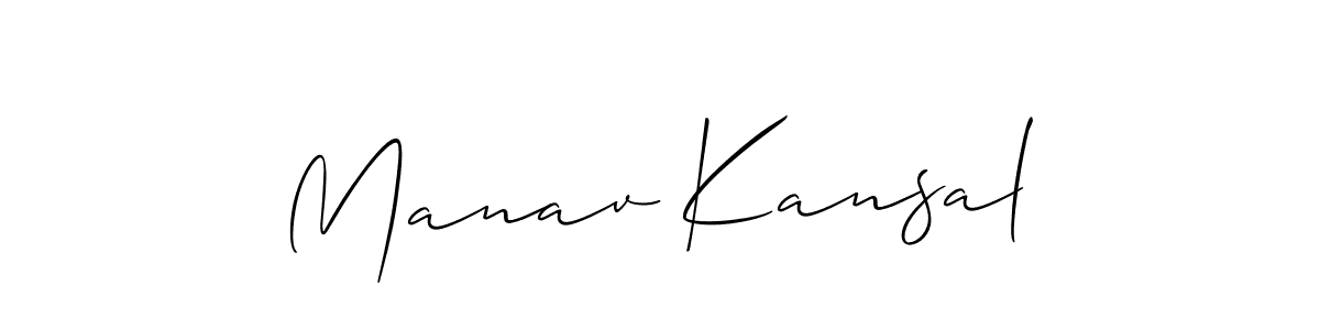 You should practise on your own different ways (Allison_Script) to write your name (Manav Kansal) in signature. don't let someone else do it for you. Manav Kansal signature style 2 images and pictures png