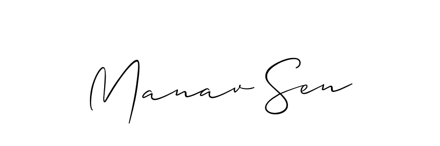 Also You can easily find your signature by using the search form. We will create Manav Sen name handwritten signature images for you free of cost using Allison_Script sign style. Manav Sen signature style 2 images and pictures png