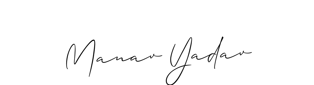 Best and Professional Signature Style for Manav Yadav. Allison_Script Best Signature Style Collection. Manav Yadav signature style 2 images and pictures png