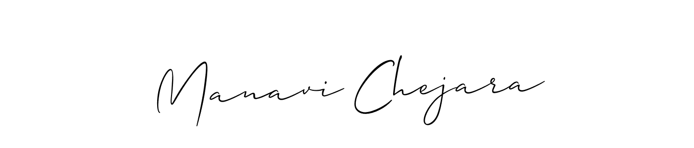 You should practise on your own different ways (Allison_Script) to write your name (Manavi Chejara) in signature. don't let someone else do it for you. Manavi Chejara signature style 2 images and pictures png