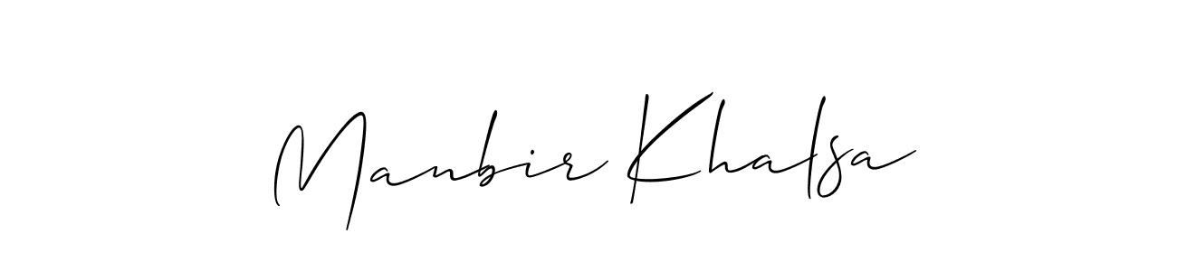 How to make Manbir Khalsa name signature. Use Allison_Script style for creating short signs online. This is the latest handwritten sign. Manbir Khalsa signature style 2 images and pictures png