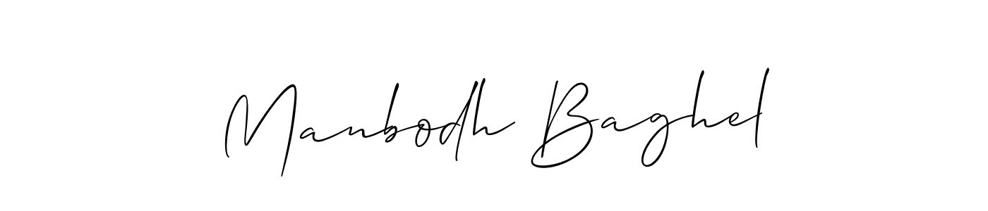 Also You can easily find your signature by using the search form. We will create Manbodh Baghel name handwritten signature images for you free of cost using Allison_Script sign style. Manbodh Baghel signature style 2 images and pictures png