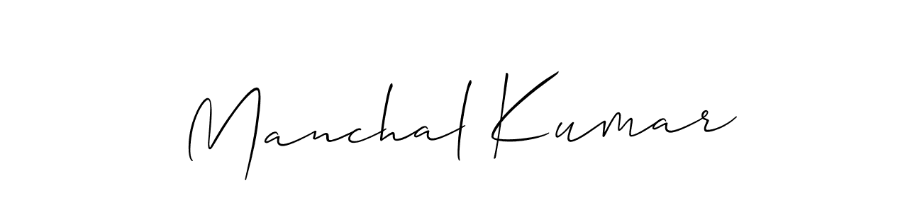 How to Draw Manchal Kumar signature style? Allison_Script is a latest design signature styles for name Manchal Kumar. Manchal Kumar signature style 2 images and pictures png