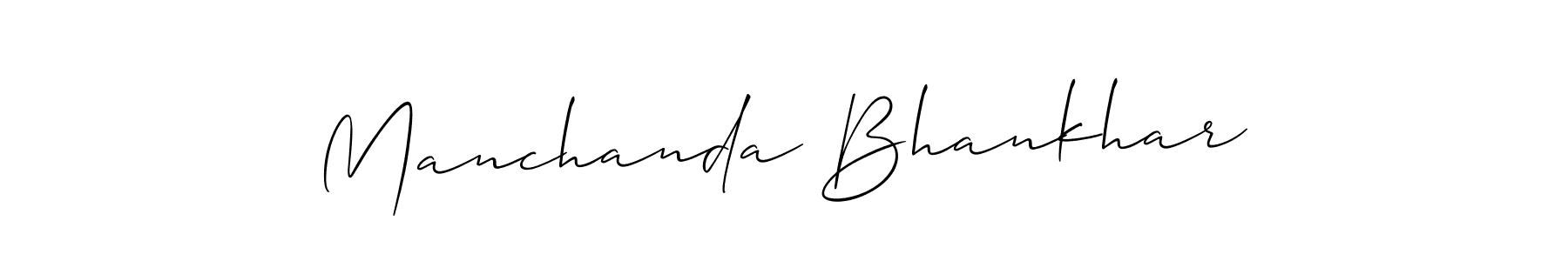 Also You can easily find your signature by using the search form. We will create Manchanda Bhankhar name handwritten signature images for you free of cost using Allison_Script sign style. Manchanda Bhankhar signature style 2 images and pictures png