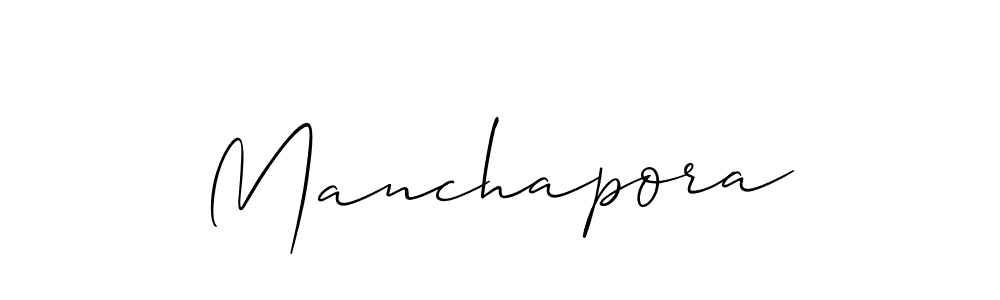 Make a short Manchapora signature style. Manage your documents anywhere anytime using Allison_Script. Create and add eSignatures, submit forms, share and send files easily. Manchapora signature style 2 images and pictures png