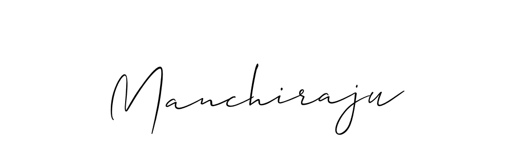 Create a beautiful signature design for name Manchiraju. With this signature (Allison_Script) fonts, you can make a handwritten signature for free. Manchiraju signature style 2 images and pictures png