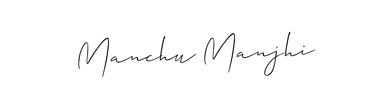 How to make Manchu Manjhi name signature. Use Allison_Script style for creating short signs online. This is the latest handwritten sign. Manchu Manjhi signature style 2 images and pictures png