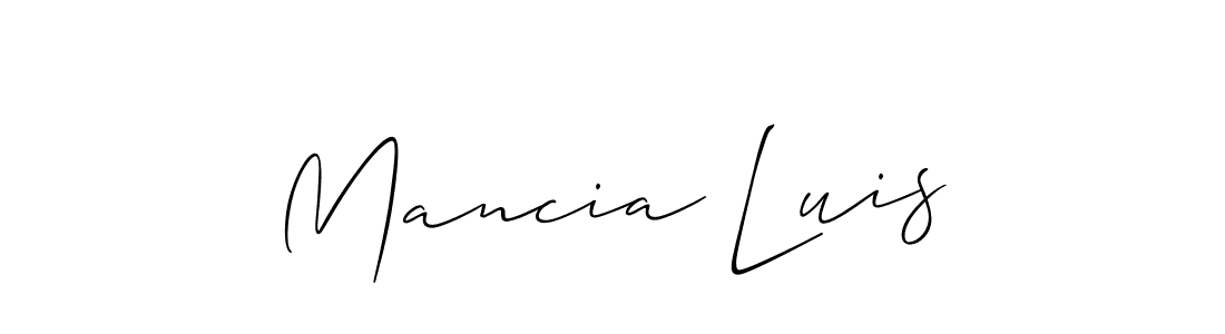 Allison_Script is a professional signature style that is perfect for those who want to add a touch of class to their signature. It is also a great choice for those who want to make their signature more unique. Get Mancia Luis name to fancy signature for free. Mancia Luis signature style 2 images and pictures png