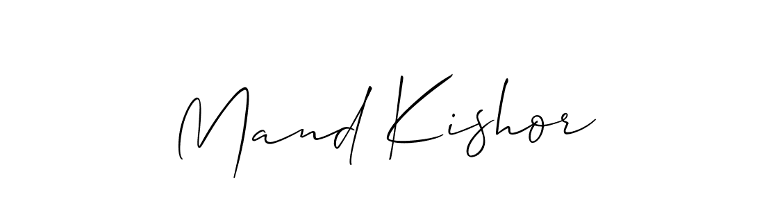Design your own signature with our free online signature maker. With this signature software, you can create a handwritten (Allison_Script) signature for name Mand Kishor. Mand Kishor signature style 2 images and pictures png
