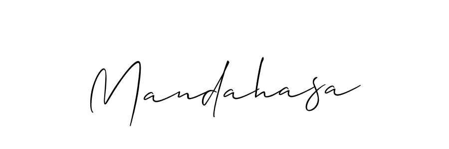 You should practise on your own different ways (Allison_Script) to write your name (Mandahasa) in signature. don't let someone else do it for you. Mandahasa signature style 2 images and pictures png