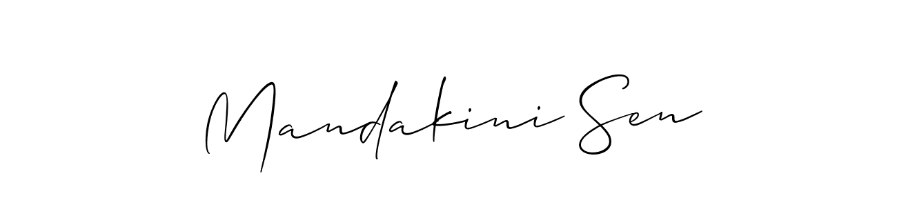 Use a signature maker to create a handwritten signature online. With this signature software, you can design (Allison_Script) your own signature for name Mandakini Sen. Mandakini Sen signature style 2 images and pictures png