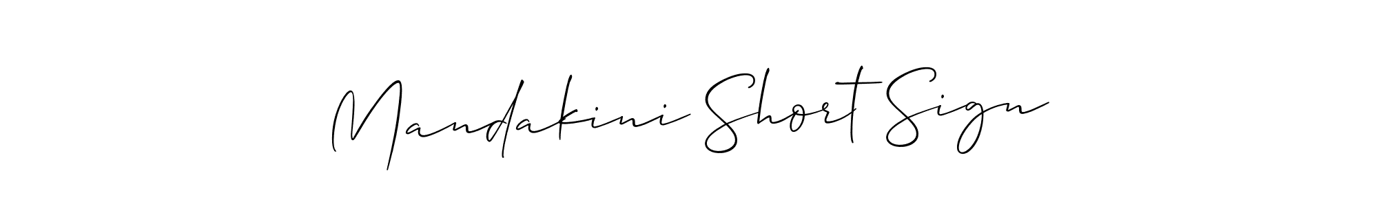 Make a beautiful signature design for name Mandakini Short Sign. With this signature (Allison_Script) style, you can create a handwritten signature for free. Mandakini Short Sign signature style 2 images and pictures png