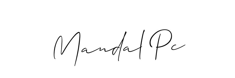 How to make Mandal Pc name signature. Use Allison_Script style for creating short signs online. This is the latest handwritten sign. Mandal Pc signature style 2 images and pictures png