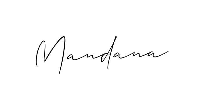 Create a beautiful signature design for name Mandana. With this signature (Allison_Script) fonts, you can make a handwritten signature for free. Mandana signature style 2 images and pictures png