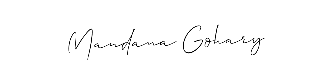 How to make Mandana Gohary signature? Allison_Script is a professional autograph style. Create handwritten signature for Mandana Gohary name. Mandana Gohary signature style 2 images and pictures png