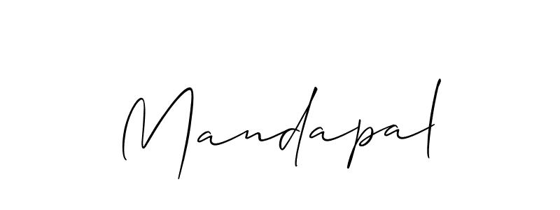 Use a signature maker to create a handwritten signature online. With this signature software, you can design (Allison_Script) your own signature for name Mandapal. Mandapal signature style 2 images and pictures png