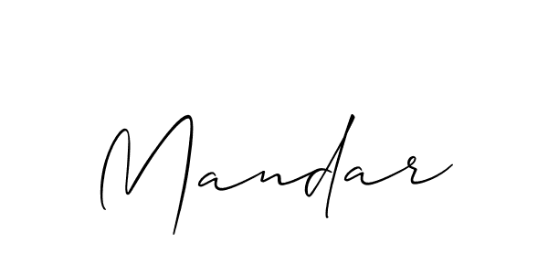 The best way (Allison_Script) to make a short signature is to pick only two or three words in your name. The name Mandar include a total of six letters. For converting this name. Mandar signature style 2 images and pictures png