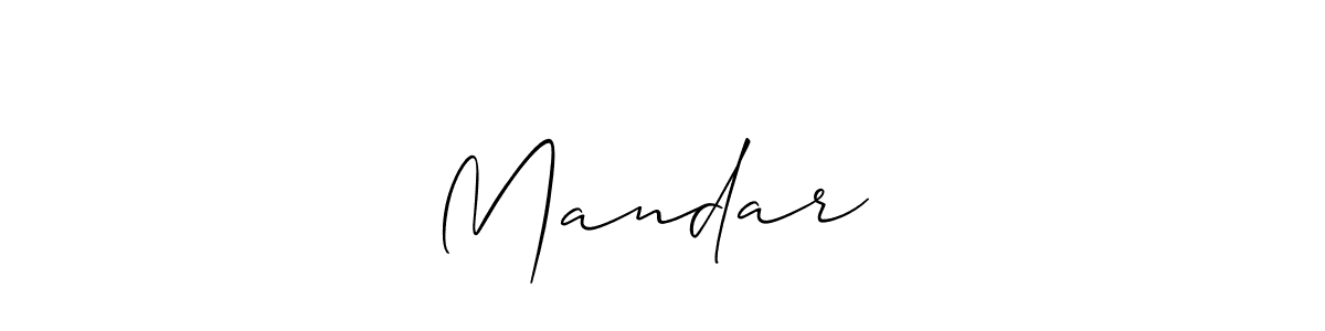 Use a signature maker to create a handwritten signature online. With this signature software, you can design (Allison_Script) your own signature for name Mandar❣️. Mandar❣️ signature style 2 images and pictures png