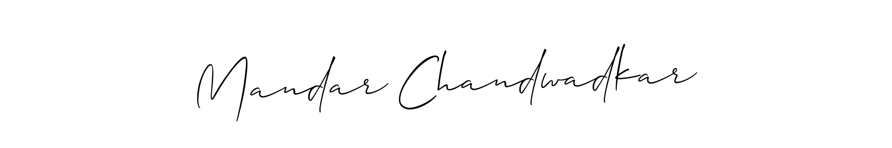 Mandar Chandwadkar stylish signature style. Best Handwritten Sign (Allison_Script) for my name. Handwritten Signature Collection Ideas for my name Mandar Chandwadkar. Mandar Chandwadkar signature style 2 images and pictures png