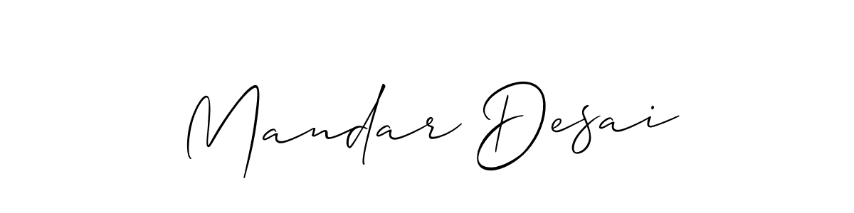 How to Draw Mandar Desai signature style? Allison_Script is a latest design signature styles for name Mandar Desai. Mandar Desai signature style 2 images and pictures png