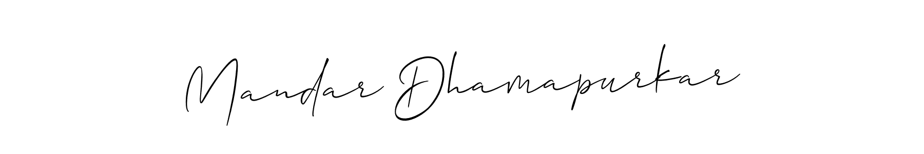 Similarly Allison_Script is the best handwritten signature design. Signature creator online .You can use it as an online autograph creator for name Mandar Dhamapurkar. Mandar Dhamapurkar signature style 2 images and pictures png