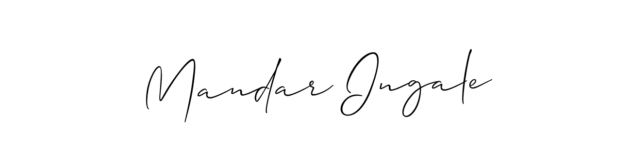 How to Draw Mandar Ingale signature style? Allison_Script is a latest design signature styles for name Mandar Ingale. Mandar Ingale signature style 2 images and pictures png