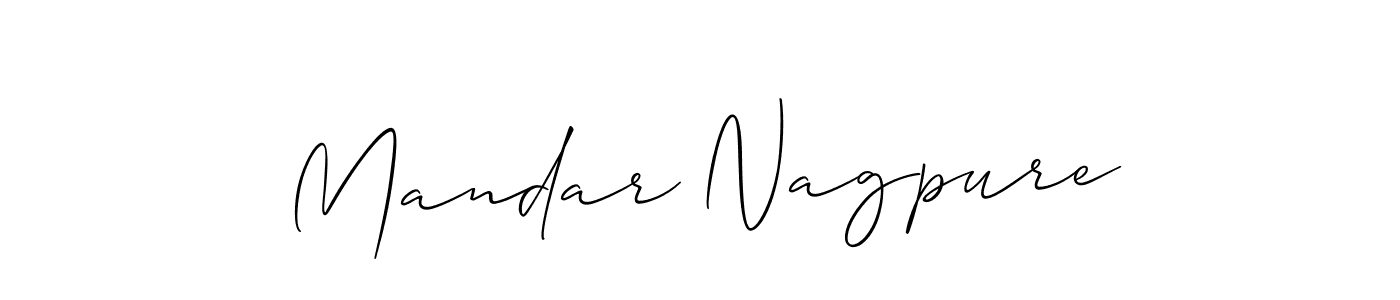 This is the best signature style for the Mandar Nagpure name. Also you like these signature font (Allison_Script). Mix name signature. Mandar Nagpure signature style 2 images and pictures png