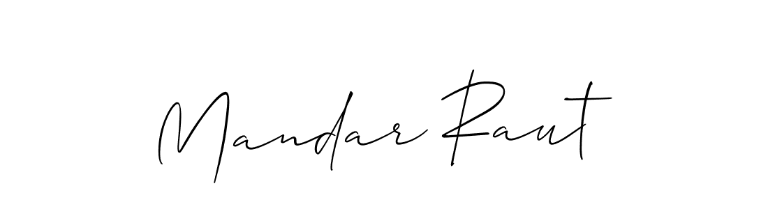 Design your own signature with our free online signature maker. With this signature software, you can create a handwritten (Allison_Script) signature for name Mandar Raut. Mandar Raut signature style 2 images and pictures png