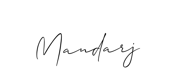 Design your own signature with our free online signature maker. With this signature software, you can create a handwritten (Allison_Script) signature for name Mandarj. Mandarj signature style 2 images and pictures png