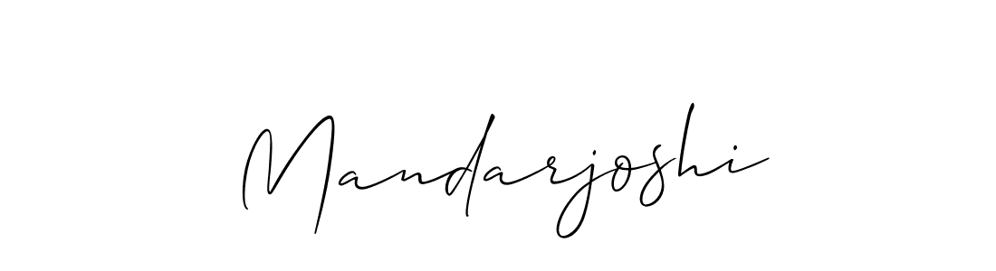 How to make Mandarjoshi signature? Allison_Script is a professional autograph style. Create handwritten signature for Mandarjoshi name. Mandarjoshi signature style 2 images and pictures png