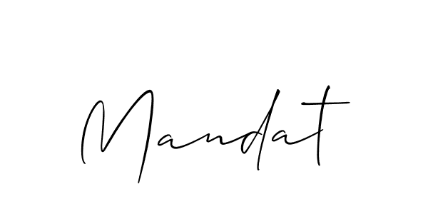 Design your own signature with our free online signature maker. With this signature software, you can create a handwritten (Allison_Script) signature for name Mandat. Mandat signature style 2 images and pictures png