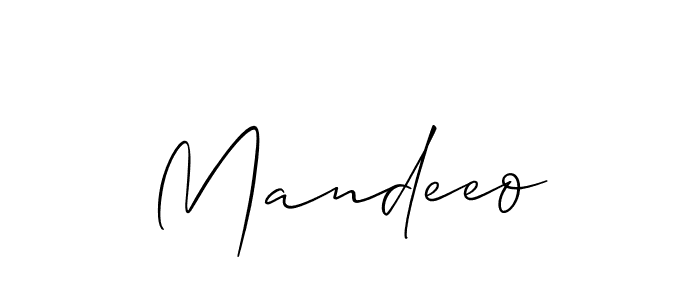 Mandeeo stylish signature style. Best Handwritten Sign (Allison_Script) for my name. Handwritten Signature Collection Ideas for my name Mandeeo. Mandeeo signature style 2 images and pictures png