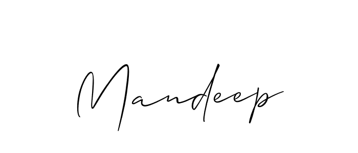 Make a beautiful signature design for name Mandeep. With this signature (Allison_Script) style, you can create a handwritten signature for free. Mandeep signature style 2 images and pictures png