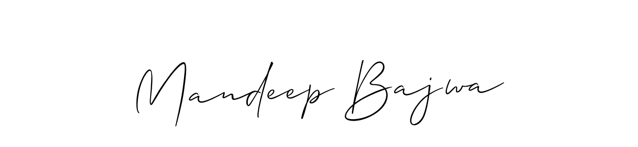Design your own signature with our free online signature maker. With this signature software, you can create a handwritten (Allison_Script) signature for name Mandeep Bajwa. Mandeep Bajwa signature style 2 images and pictures png