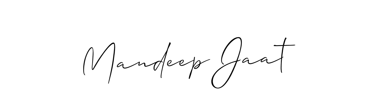 Make a short Mandeep Jaat signature style. Manage your documents anywhere anytime using Allison_Script. Create and add eSignatures, submit forms, share and send files easily. Mandeep Jaat signature style 2 images and pictures png