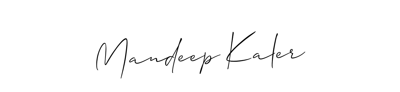 Mandeep Kaler stylish signature style. Best Handwritten Sign (Allison_Script) for my name. Handwritten Signature Collection Ideas for my name Mandeep Kaler. Mandeep Kaler signature style 2 images and pictures png