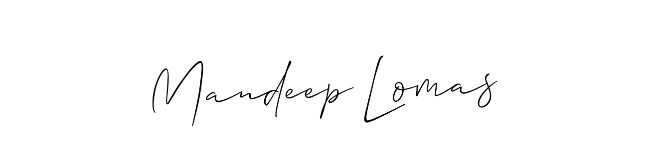 Design your own signature with our free online signature maker. With this signature software, you can create a handwritten (Allison_Script) signature for name Mandeep Lomas. Mandeep Lomas signature style 2 images and pictures png