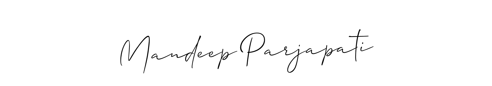 You should practise on your own different ways (Allison_Script) to write your name (Mandeep Parjapati) in signature. don't let someone else do it for you. Mandeep Parjapati signature style 2 images and pictures png